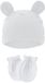 Set de protection pour bébé, protection d'oreille en coton avec fonction anti-colique, convient aux bébés de 0 à 1 an, diamètre 15,5 cm, blanc