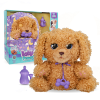 IMC Toys Baby Paws Hondje Labradoodle - Interactieve knuffel - Bruin