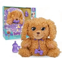IMC Toys Baby Paws Hondje Labradoodle - Interactieve knuffel - Bruin