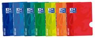 Oxford, schriften, A4, gelinieerd met twee randen, kunststof deksel, 48 vellen, 7 notitieboeken, zonder spiraalbinding, willekeurige kleuren