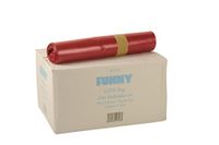 Funny LDPE Regenerat vuilniszakken, rood, gerold, 120 l, type 60 extra, 1-pack (1 x 250 stuks)