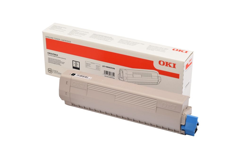 Oki 46443104 Zwart Tonercartridge - 1 stuk
