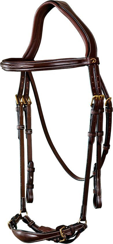 Dy'on Hoofdstel D Collection By Dy'on Adjustable Drop Bruin - Full - Bruin - Paard