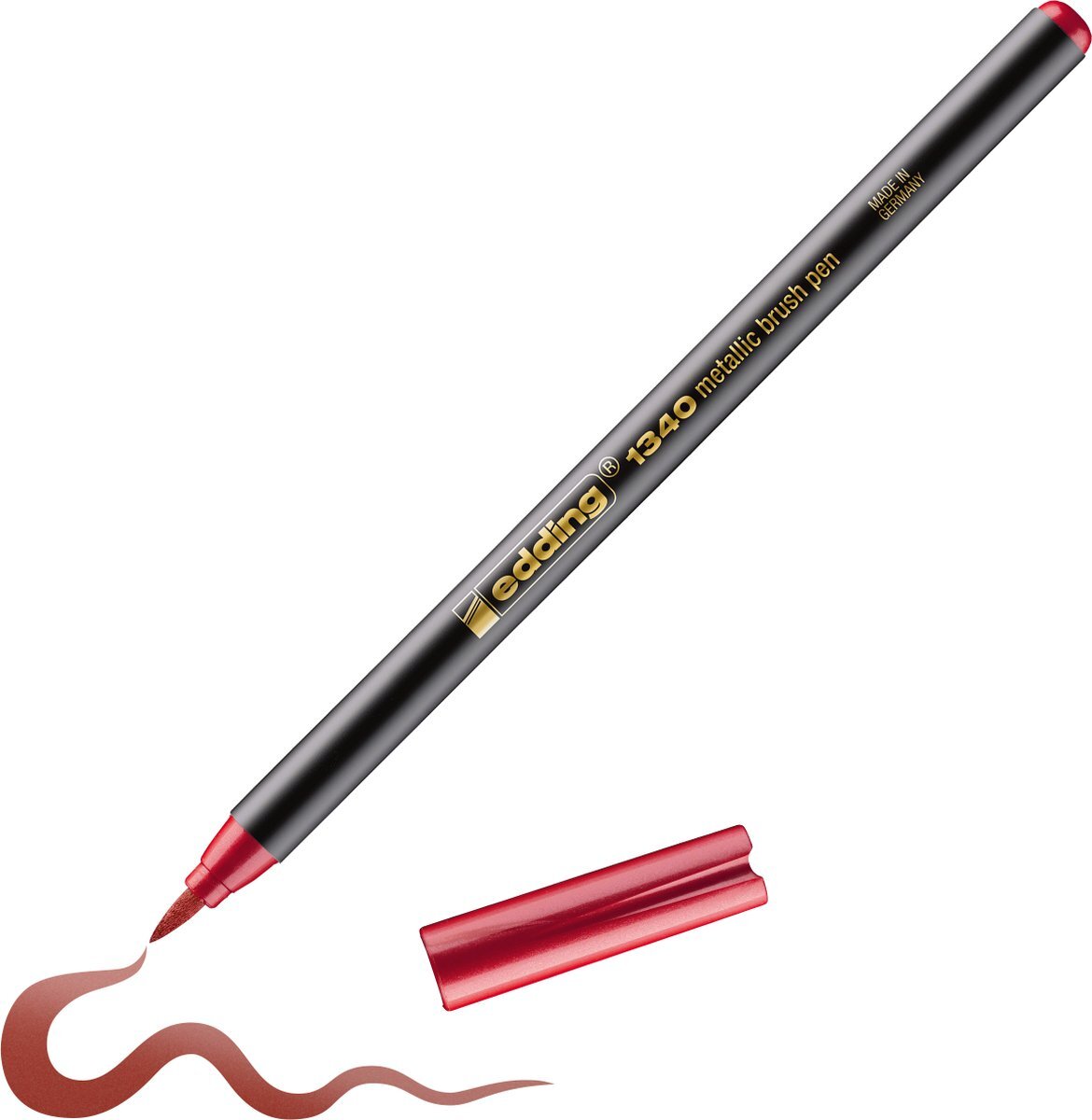 Edding 1340 brushpen metallic rood