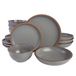 Gibson Elite Lagos Coupe Serviesset, Servies voor 4 (16 stuks), Grijs