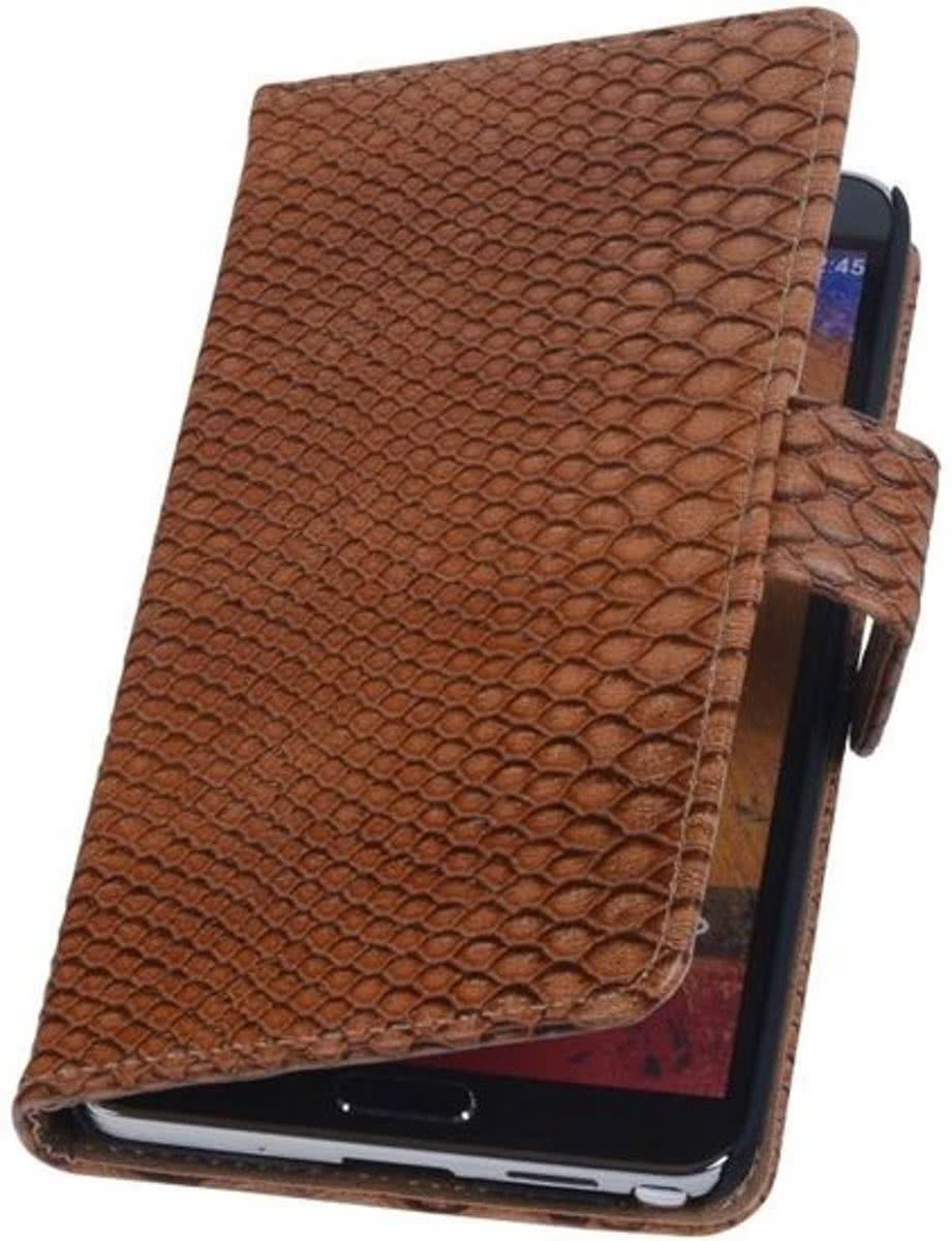 Best Cases Samsung Galaxy Note 3 Neo - Slang Bruin Booktype Wallet Hoesje