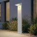 Lucande Silvan borne lumineuse LED, blanc, 100 cm, capteur, IP54
