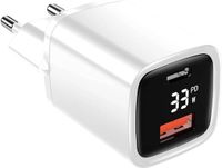 Eaxus Dubbele USB-lader met USB-C / A-poort met Quick Charge-functie, 33 Watt PowerDevice