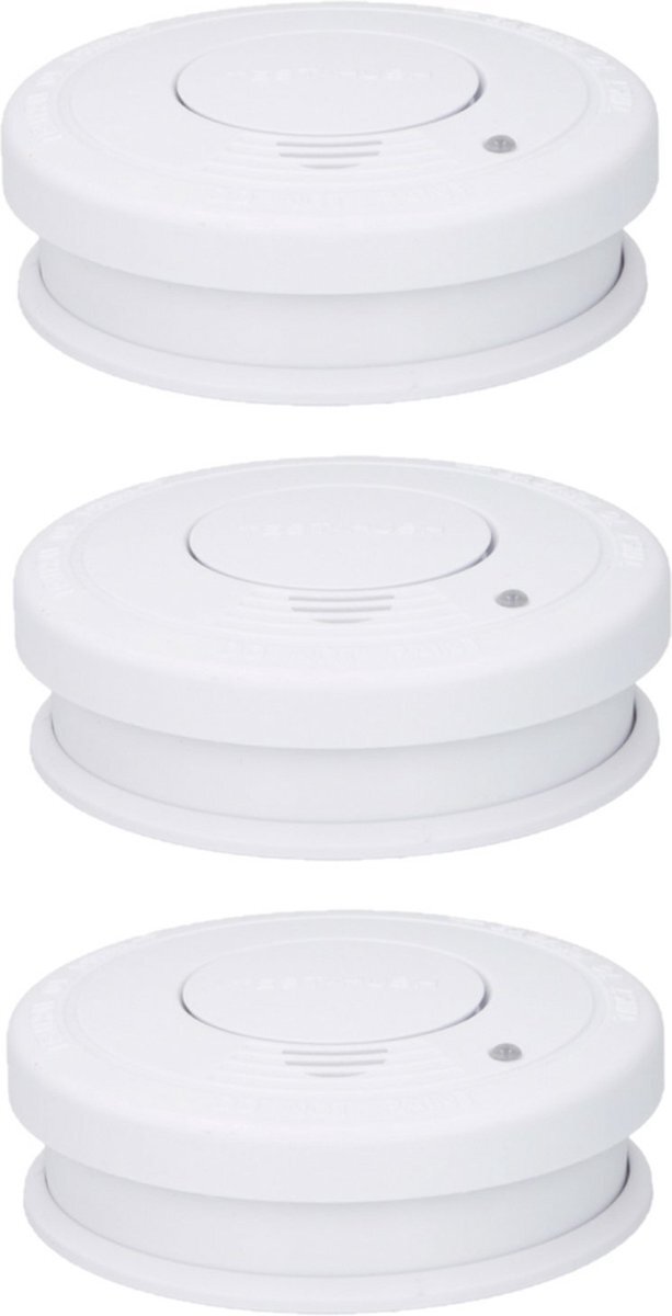 Grundig set van 3x stuks optische rookmelders plafond wit 10 x 3 cm