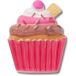 Jibbitz Breloque Petit gâteau au chocolat