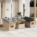 Maison Exclusive - Ensemble de jardin, 11 pièces, avec coussins, beige, en polyrotin