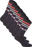Fila Sokken Set van 6 Marine Gestreept Unisex Volwassenen Katoen/Polyester/Elastaan