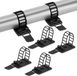 Unyqoos® Set van 50 clips de câble réglables, noir