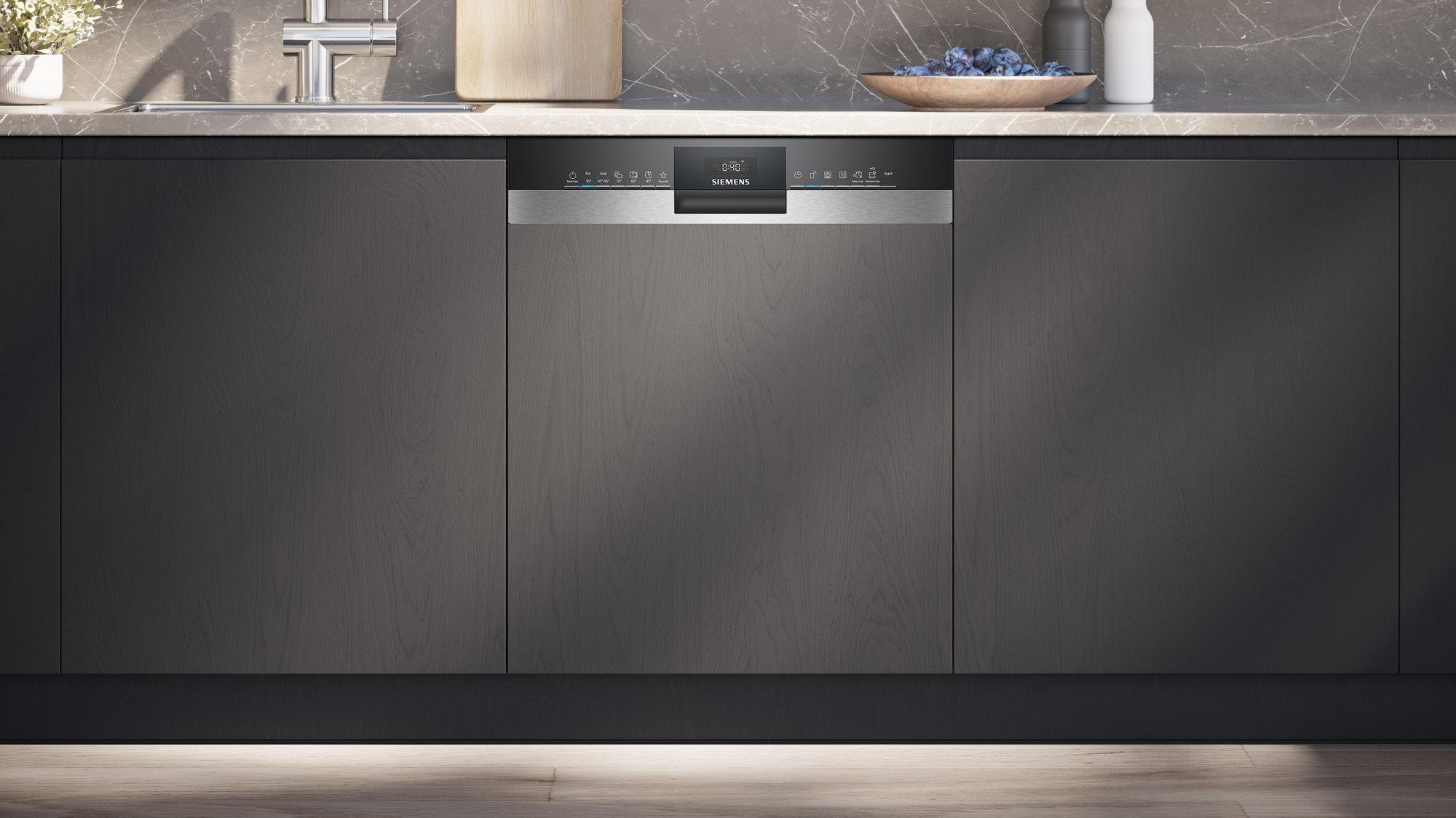 Siemens SN53ES22AE iQ300 Semi-geïntegreerde vaatwasser - 60 cm - A - Home Connect
