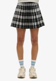 Superdry - Geruite minirok met plooien - Dames - Rokken - Zwart/Wit Geruit - UK12-EU40