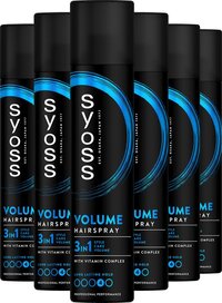 Syoss Volume - Haarspray - Styling, Verzorging en Herstel - Volume - Vochtbestendig - Intens Volume - 48u Style-controle - Voordeelverpakking - 6x300 ml