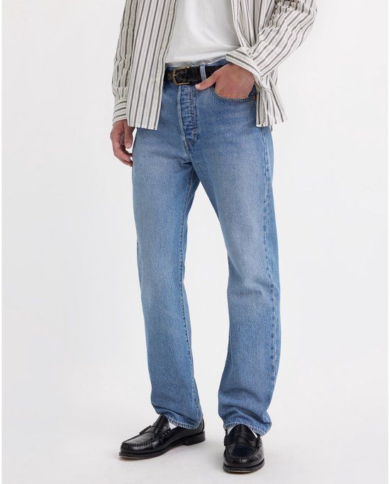 Levi's 501 Broek Regular Fit Mid Blauw Heren Jeans