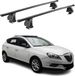 Omac Barre de toit transversale en acier pour Lancia Delta III 2008-2014 – Tüv / Din 75302:2019 – Antivol inclus – Rainure en T (accessoires) – Charge max 75 kg – 2 barres – Noir