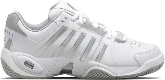 K-Swiss Accomplish IV Dames Tennis - White/Silver - Maat 39