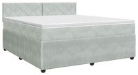 vidaXL Boxspringbed met matras Lichtgrijs 140 x 190 cm Fluweel
