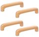 Set de 4 poignées en bois pour meubles