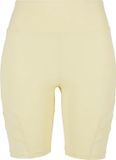 Urban Classics High Waist Tech Mesh Fietsbroek Dames XS Geel