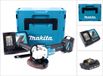 Makita DGA 504 RY1J accu haakse slijper 18V 125mm borstelloos + 1x accu 1,5Ah + lader + Makpac