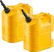 VEVOR Brandstofcontainer, 19 liter, benzinetank met tuit en duidelijke schaal, maximale doorstroomsnelheid van 15 liter per minuut, veilig en lekvrij, draagbare, platte vloeistofcontainer geschikt voor de meeste auto's, motorfietsen, SUV's, ATV's en UTV's, geel