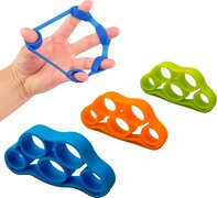 Fambz Fitinger Vingertrainer (Regenboog Set) Set met 3 Levels - Vinger Trainer voor Vingers en Onderarm - Vingertrainers Hand Grip - Handrevalidatie - Handtrainer Gitaar - Griptrainer Arm - Hand Stretcher - Krachttrainer Pols - Fidget Toy