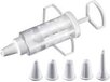 Westmark Slagroomspuit/ Garneerspuit - 5 Spuitmondjes - Kunststof - Transparant