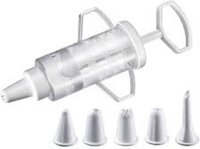 Westmark Slagroomspuit/ Garneerspuit - 5 Spuitmondjes - Kunststof - Transparant