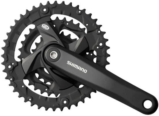 Shimano FC-M371 Zwengel Trekking Vierkant 9-speed 48-36-26 Z zwart Pedaalarmlengte 175 mm