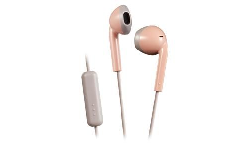 JVC HA-F19M-PT Retro In-ear Headset - Grey/Pink