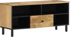 Meuble TV 100x33x46 cm bois de manguier massif