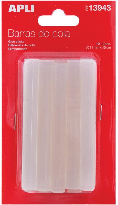 Apli lijmpatronen 11 mm x 10 cm op blister met 10 stuks