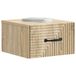 vidaXL Muurbevestigde Nachttafel 2 st Sonoma Eiken 34,5 x 33 x 20 cm