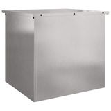 vidaXL Coffre de rangement de jardin avec rangement pour coussins, acier galvanisé, 55 x 50,5 x 50 cm