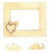 Petra's Bastel News Knutselset 10 x houten frame met hart 45 mm, hout, 5 cm