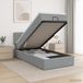 vidaXL Lit plateforme avec matelas, gris clair, 90 x 200 cm, tissu