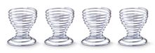 Zeller Present 24915 eierdopjes, 4 stuks, zilver, metaal