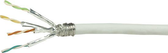 LogiLink CAT6 sFTP kabel op rol 100 meter vaste kern Wit
