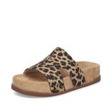 Rieker dames pantoffel bruin/leopard