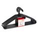 Plasticforte Kledinghangers - 10x - zwart - kunststof - 40,5 cm