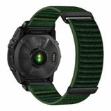 By Qubix - Nylon Sport Loop bandje - Donkergroen - Geschikt voor Garmin Instinct E - 40mm