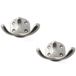 Merkloos Luxe 6x Kapstokhaken Aluminium Zilver Dubbele Haak 5 x 7 cm
