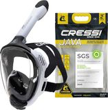CRESSI Java Volgelaatsmasker, zwart/zwart, L/XL