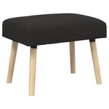 vidaXL - Canapé - Uni - Noir - 60 - x - 40 - x - 45 - cm - Bouclé