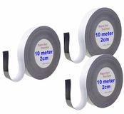 Tuka TKD9046 Magneetband om te beschrijven, herbeschrijfbaar, op maat te snijden, uitwisbaar, magneetband, identificatieteken, voor whiteboard, koelkast, planken, 3 x 10 m, wit