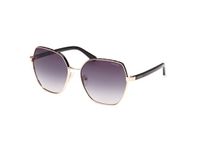 GAFAS Guess GU00108 Dames Zonnebril - Goudkleurig Metaal/RVS Montuur, Vierkant, Grijs Gepolariseerde Lenzen