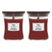 WoodWick 2x Medium Cinnamon Chai Scented Candle 275 gr